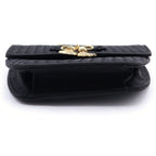 Bottega Veneta Intrecciato Ribbon Chain Shoulder Bag Black Nylon Vintage — view 4