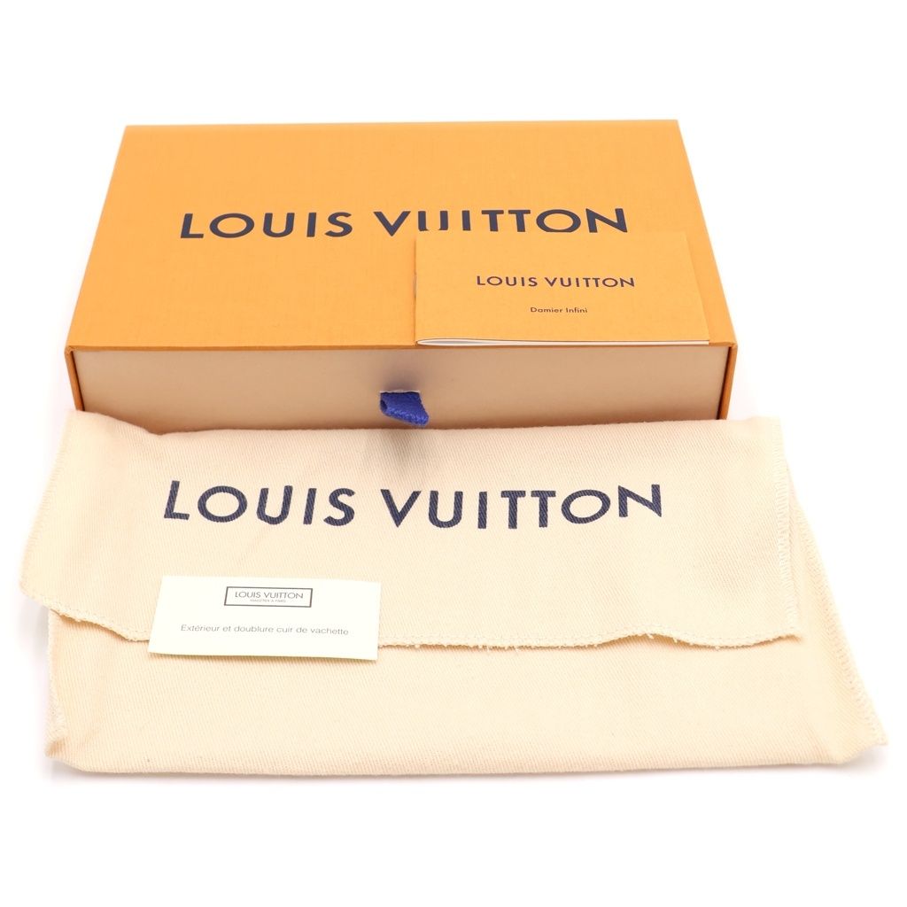 Louis Vuitton Damier Infini Portefeuille Brazza Wallet White Leather — view 6