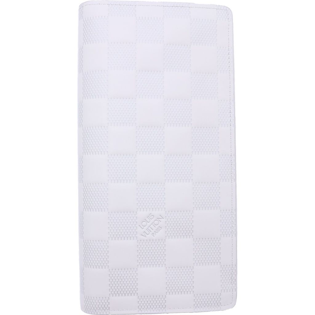 Louis Vuitton Damier Infini Portefeuille Brazza Wallet White Leather