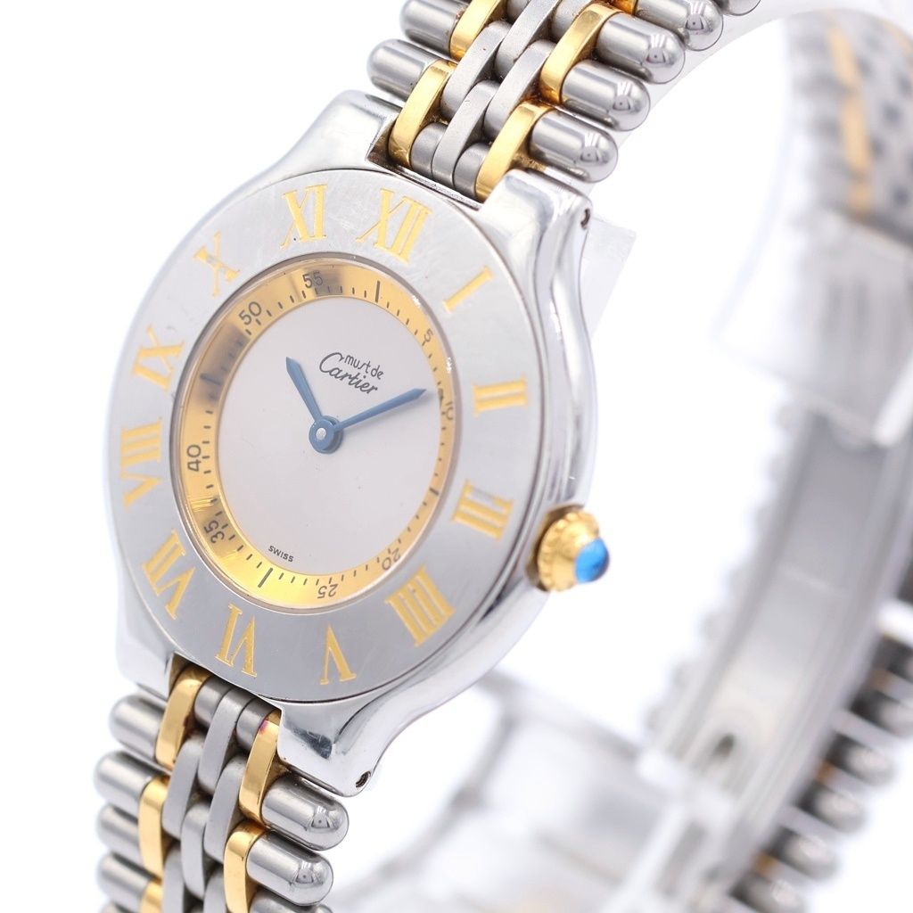Cartier Must 21 Vantian Quartz Watch Silver Gold — view 4