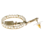 Chanel CC Logo Perfume Faux Pearl Rhinestone Earrings Gold — view 4