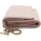 Dior Louts Cannage Compact Wallet Bifold Beige — view 3
