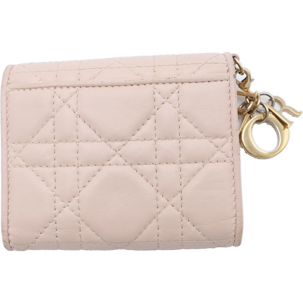 Dior Louts Cannage Compact Wallet Bifold Beige — view 2