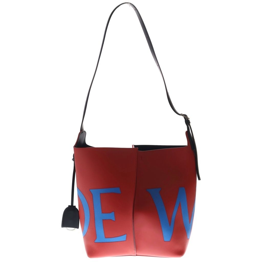 Loewe Bilbao Bucket Bag Red Blue Leather — view 2