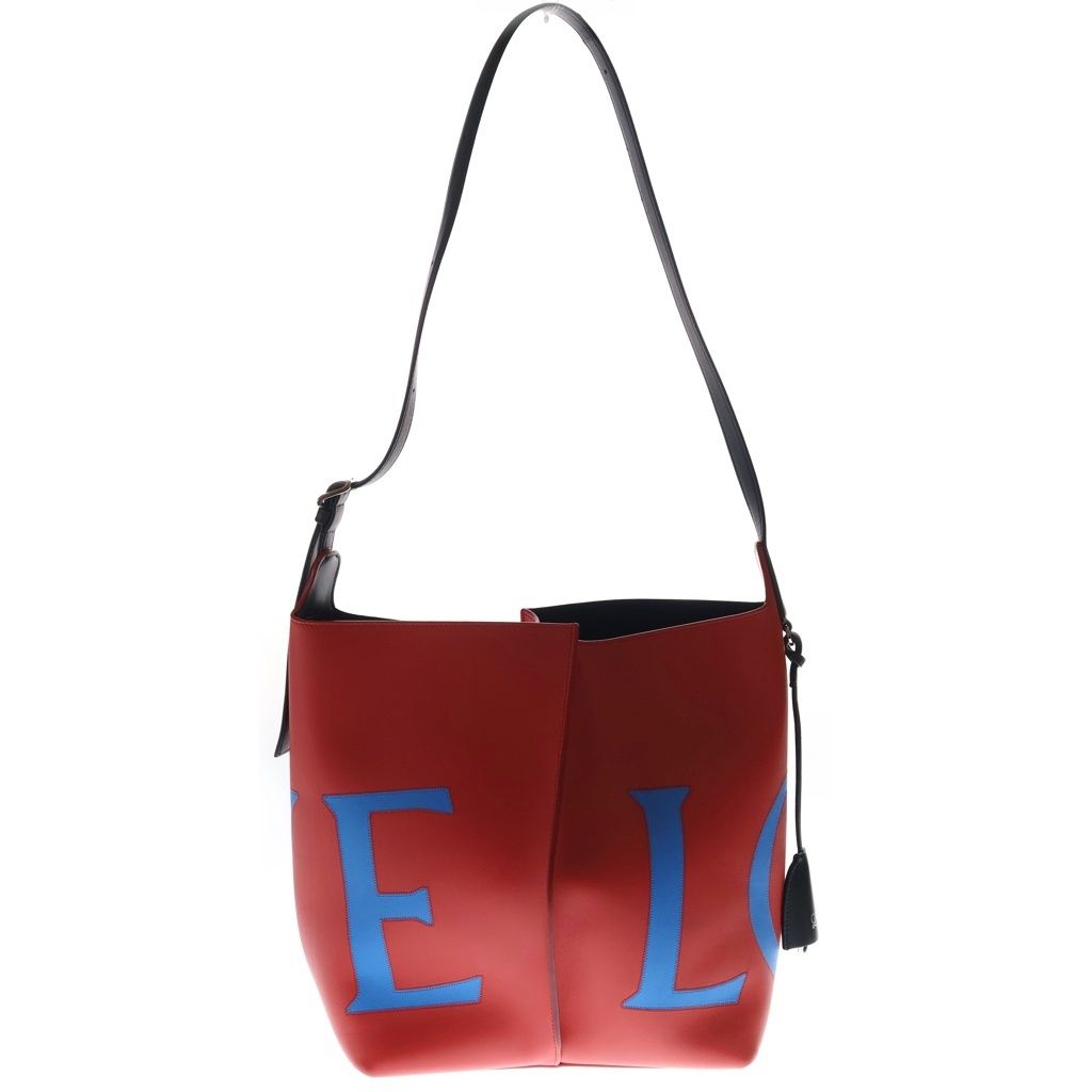 Loewe Bilbao Bucket Bag Red Blue Leather