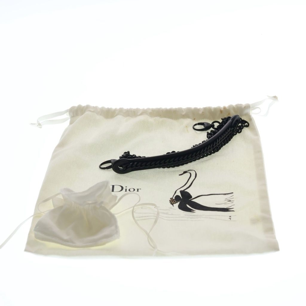 Dior Lady Dior Mini Ultra Matte 2-Way Shoulder Bag Black Leather — view 8
