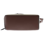 Loewe Puzzle Mini Rugby Shoulder Bag Brown White Leather Silver — view 4