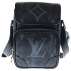 Louis Vuitton Monogram Pastel Amazon Messenger Shoulder Bag Black Leather Silver