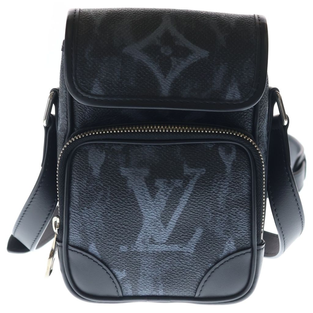 Louis Vuitton Monogram Pastel Amazon Messenger Shoulder Bag Black Leather Silver