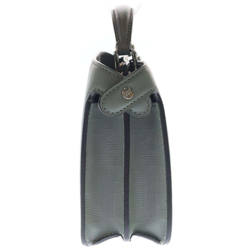 Fendi Peekaboo ISeeU Cross Gray Leather Handbag — view 3
