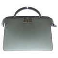 Fendi Peekaboo ISeeU Cross Gray Leather Handbag
