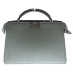 Fendi Peekaboo ISeeU Cross Gray Leather Handbag