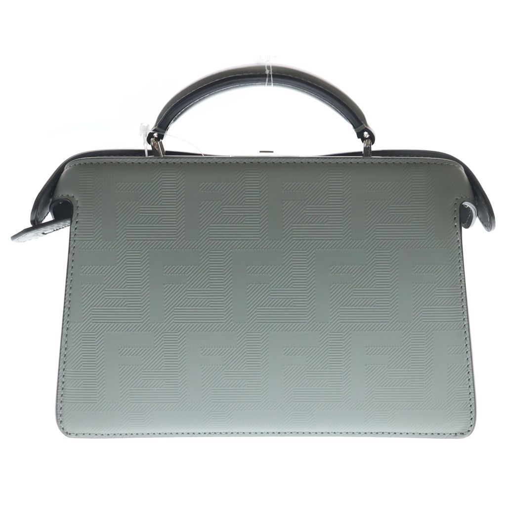 Fendi Peekaboo ISeeU Cross Gray Leather Handbag — view 2