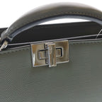 Fendi Peekaboo ISeeU Cross Gray Leather Handbag — view 6