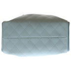 Chanel 25 Small Shoulder Bag Chain Light Blue Caviar Leather Gold — view 4