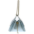 Chanel 25 Small Shoulder Bag Chain Light Blue Caviar Leather Gold
