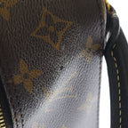 Louis Vuitton Monogram Reverse Square One Handle Bag Brown Leather Gold — view 7