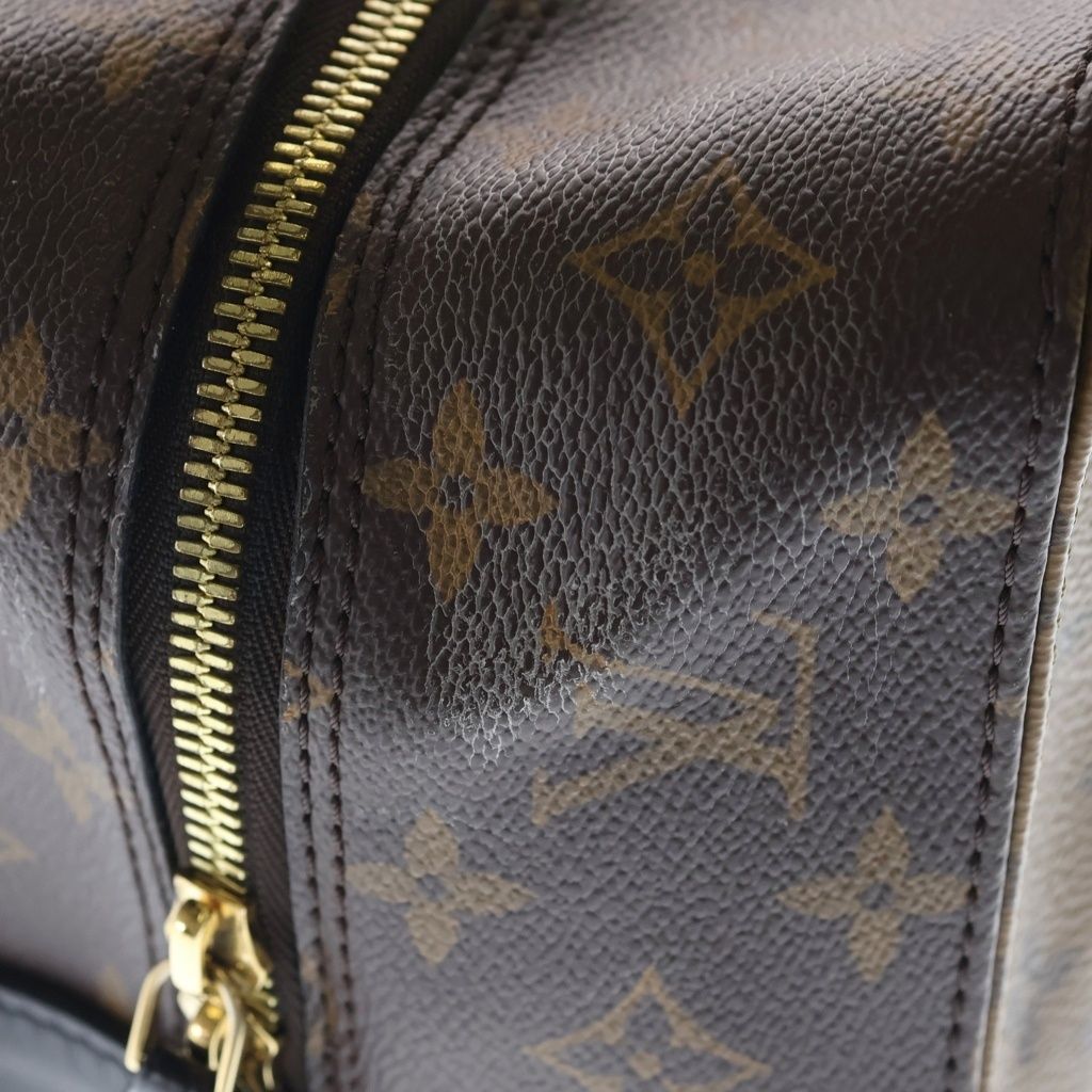 Louis Vuitton Monogram Reverse Square One Handle Bag Brown Leather Gold — view 6