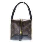 Louis Vuitton Monogram Reverse Square One Handle Bag Brown Leather Gold — view 3
