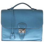 Hermes Sac a Depeches 27 Taurillon Clemence Silver Handbag Second Briefcase