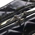 Chanel Quilted Double Door Vanity Bag Handbag Black Patent Silver — view 7