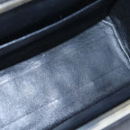 Chanel Quilted Double Door Vanity Bag Handbag Black Patent Silver — view 8