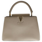 Louis Vuitton Capucines MM Galle 2-Way Shoulder Bag Beige Leather Gold