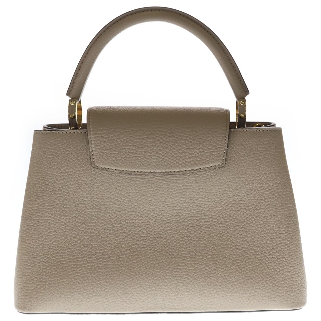 Louis Vuitton Capucines MM Galle 2-Way Shoulder Bag Beige Leather Gold — view 2