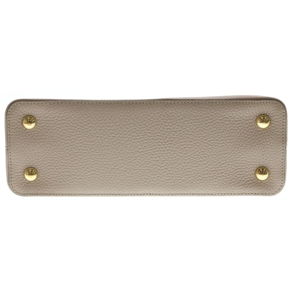 Louis Vuitton Capucines MM Galle 2-Way Shoulder Bag Beige Leather Gold — view 4