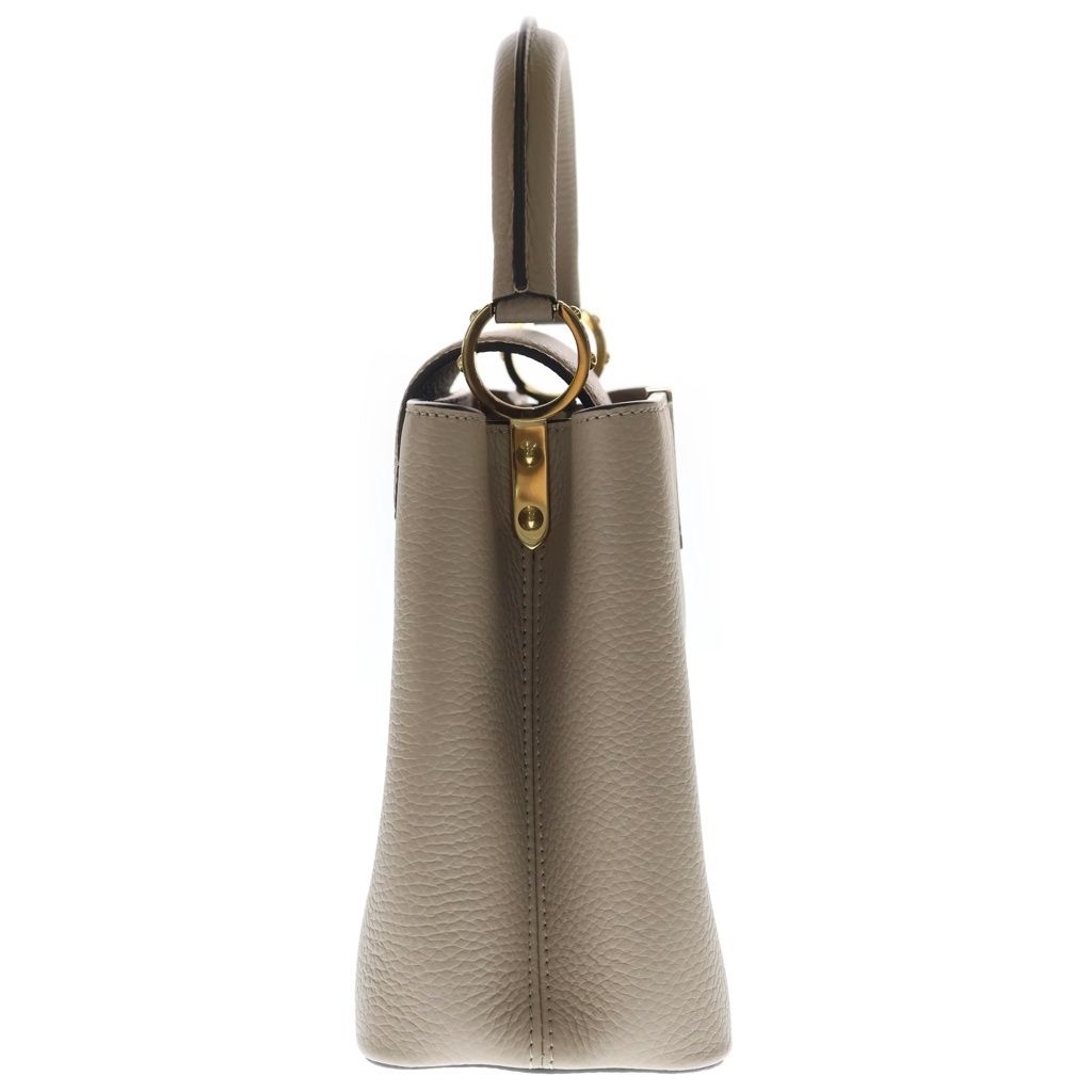 Louis Vuitton Capucines MM Galle 2-Way Shoulder Bag Beige Leather Gold — view 3