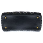 Dior Lady Cannage Shoulder Bag 2-Way Quilted Leather Gold Black — view 4