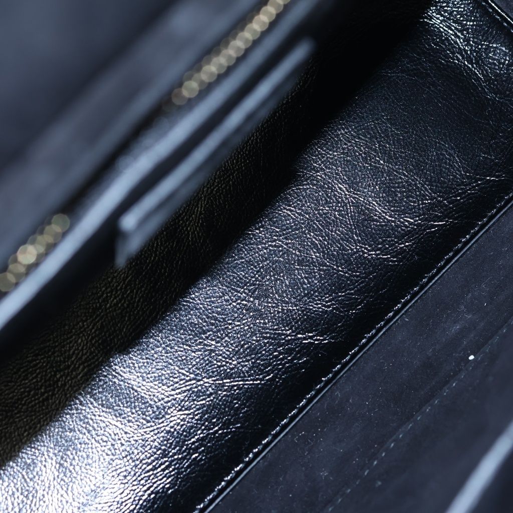 Dior Lady Cannage Shoulder Bag 2-Way Quilted Leather Gold Black — view 7