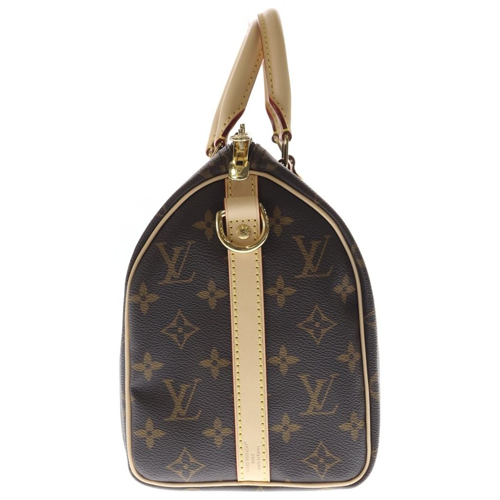 Louis Vuitton Monogram Speedy Bandouliere 25 Shoulder Bag Brown — view 3