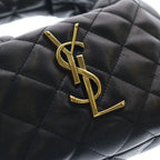 Saint Laurent Paris Ikarino Leather Gold Handbag Black — view 7