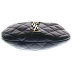 Saint Laurent Paris Ikarino Leather Gold Handbag Black — view 4
