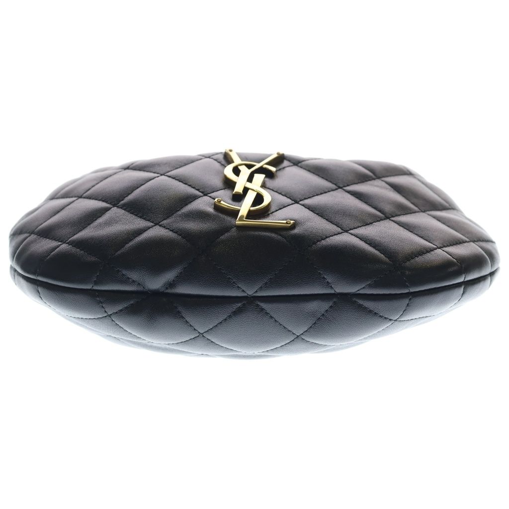 Saint Laurent Paris Ikarino Leather Gold Handbag Black — view 4