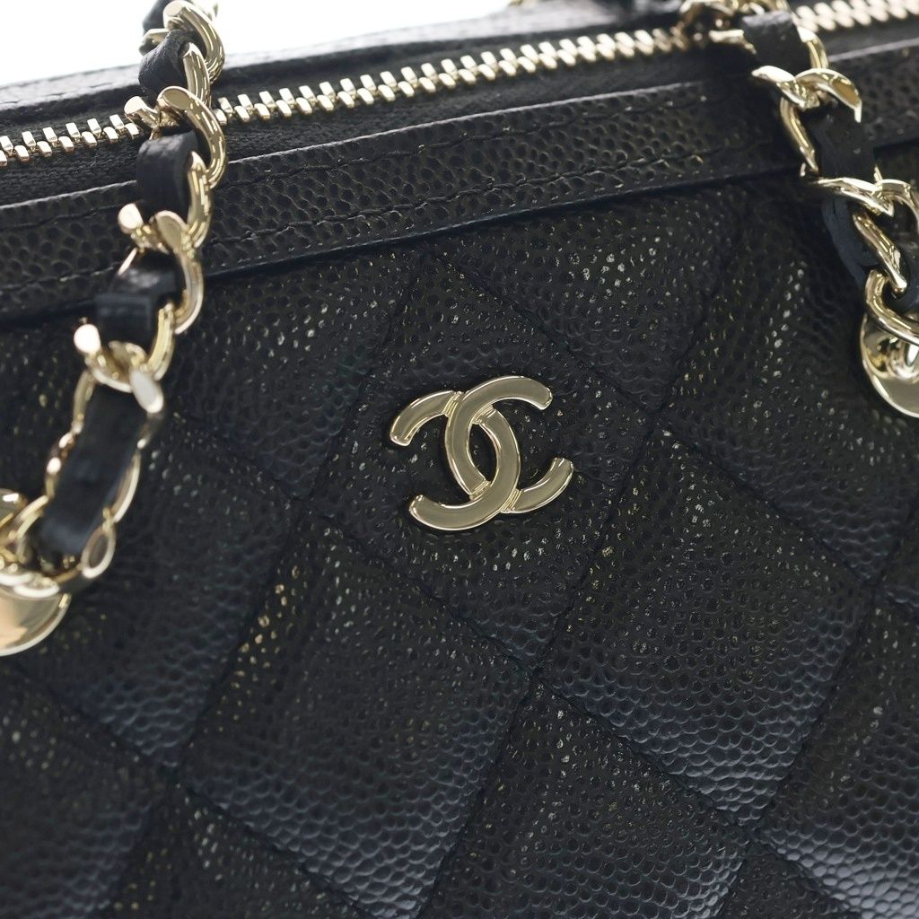 Chanel Quilted Timeless Classic Line Caviar Leather Gold 2-Way Chain Shoulder — view 6