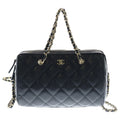 Chanel Quilted Timeless Classic Line Caviar Leather Gold 2-Way Chain Shoulder