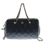 Chanel Quilted Timeless Classic Line Caviar Leather Gold 2-Way Chain Shoulder