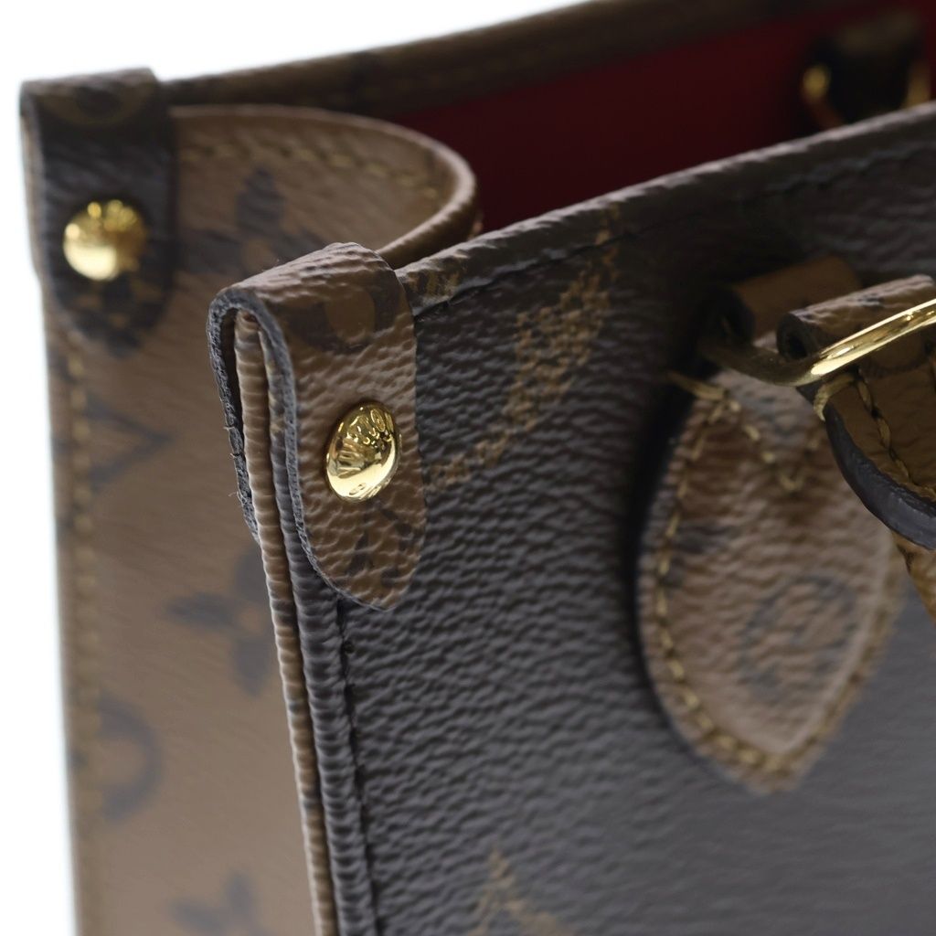 Louis Vuitton Monogram Reverse On The Go BB Leather 2-Way Shoulder Bag Brown — view 6