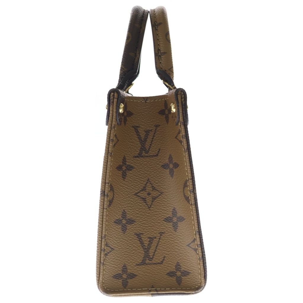 Louis Vuitton Monogram Reverse On The Go BB Leather 2-Way Shoulder Bag Brown — view 3