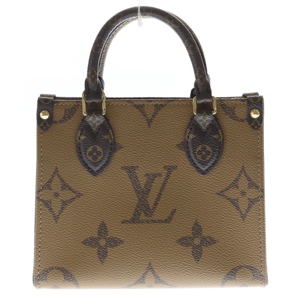 Louis Vuitton Monogram Reverse On The Go BB Leather 2-Way Shoulder Bag Brown — view 2