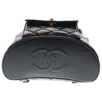 Chanel Quilted Backpack Lambskin Gold Black Seal — view 4