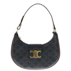 Celine Triomphe Ava Shoulder Bag Brown Leather Gold