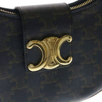 Celine Triomphe Ava Shoulder Bag Brown Leather Gold — view 6