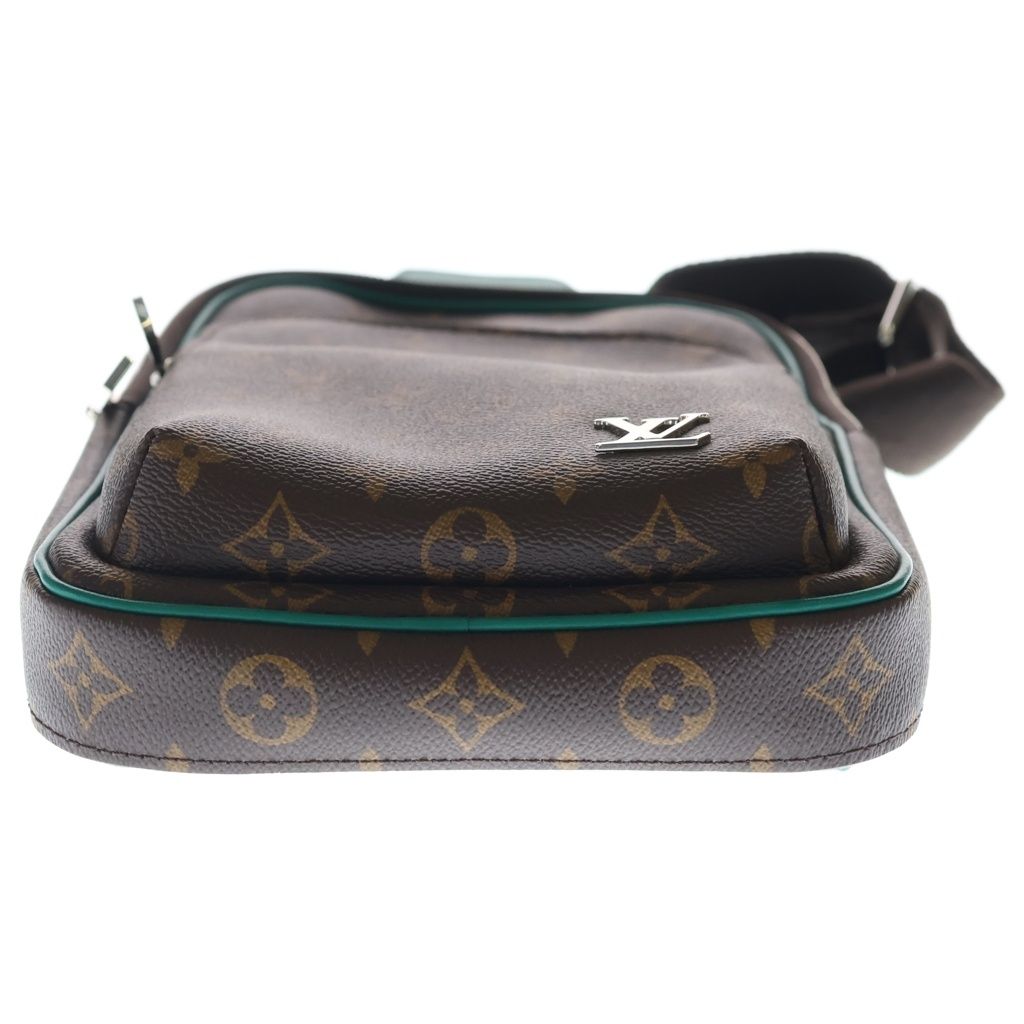Louis Vuitton Monogram Macassar Avenue Sling Bag Leather Brown Green — view 4