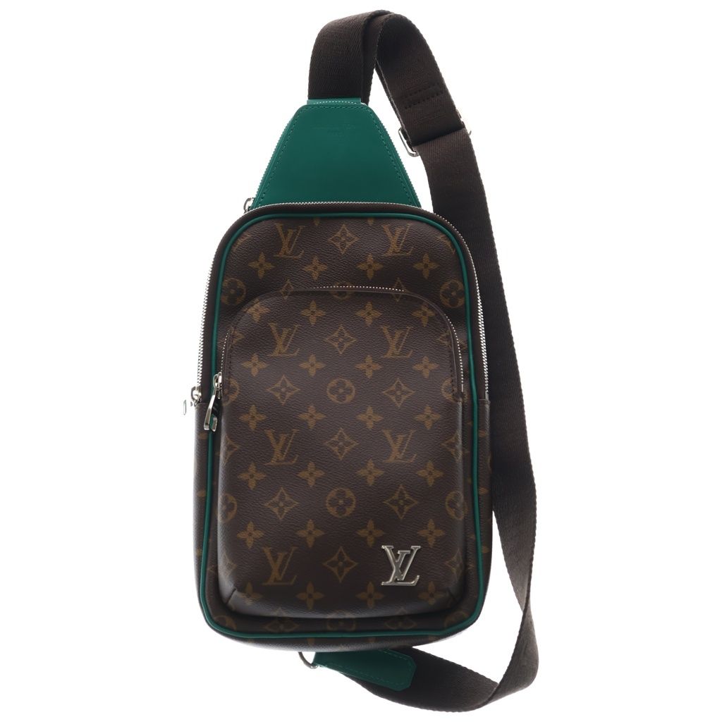 Louis Vuitton Monogram Macassar Avenue Sling Bag Leather Brown Green