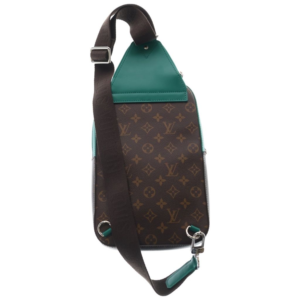 Louis Vuitton Monogram Macassar Avenue Sling Bag Leather Brown Green — view 2