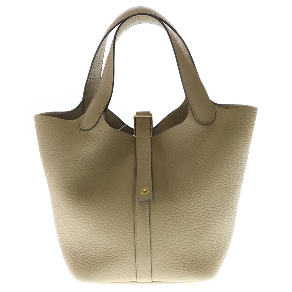 Hermes Picotin PM Taurillon Clemence Gold Handbag Trench Beige