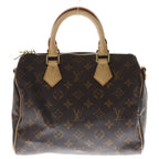 Louis Vuitton Monogram Speedy Bandouliere 25 Leather 2-Way Shoulder Bag Brown